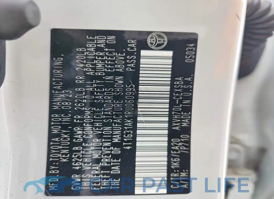 4T1G31AK1RU060995# 12