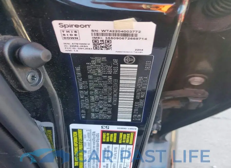 4T1K61AK2MU530459# 12