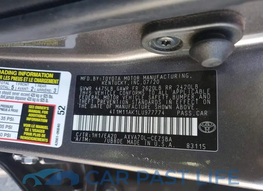 4T1M11AK1LU977774# 12