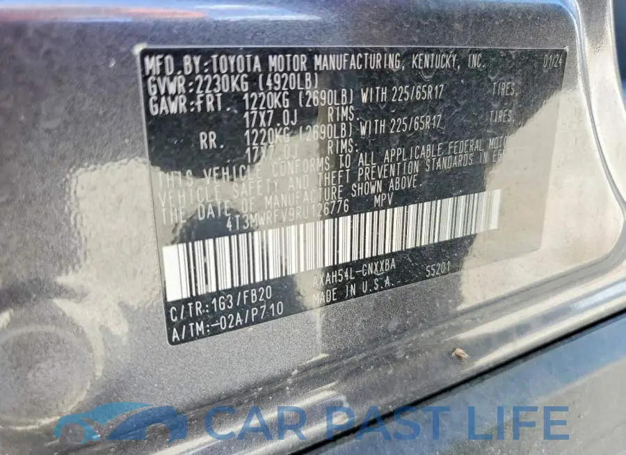 4T3MWRFV9RU126776# 13