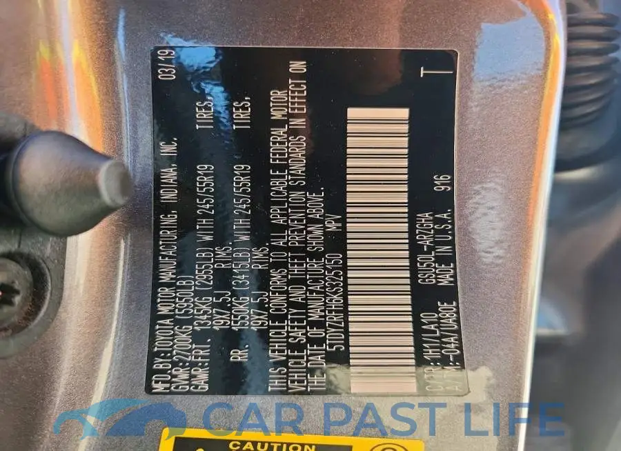 5TDYZRFH6KS325150# 13