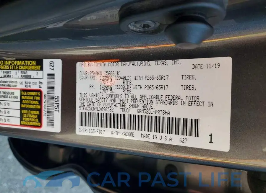 5TFAZ5CN9LX090582# 12