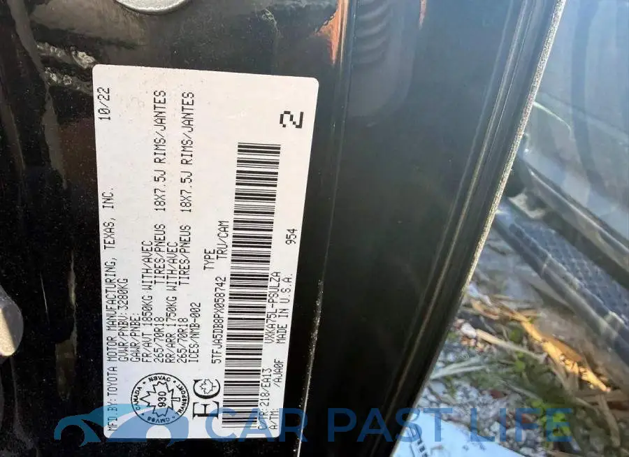 5TFJA5DB8PX058742# 10