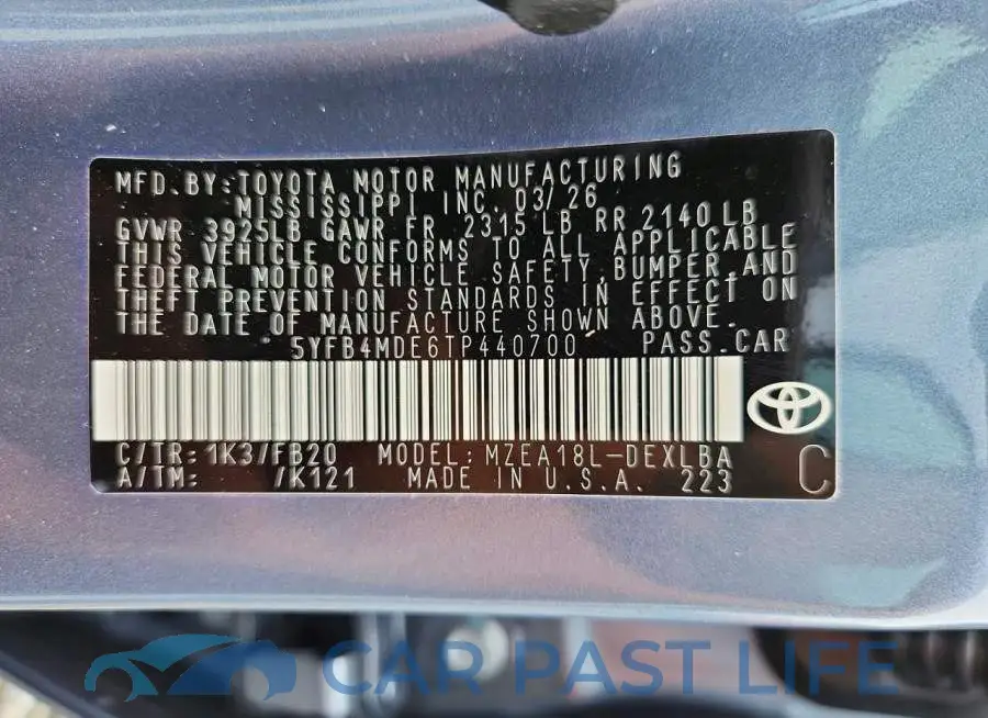5YFB4MDE6TP440700# 13