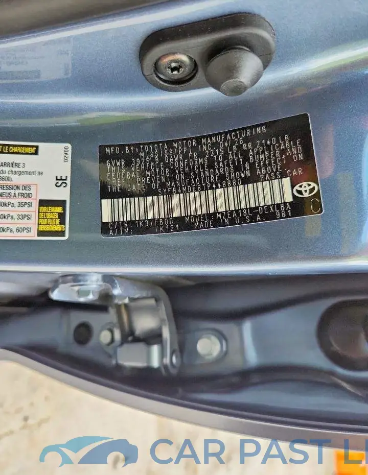 5YFB4MDE8TP448880# 12