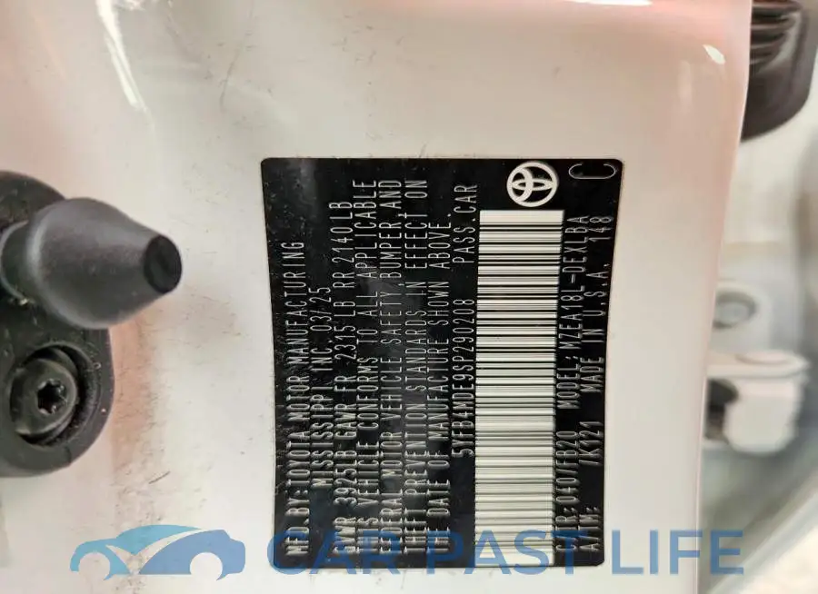 5YFB4MDE9SP290208# 13