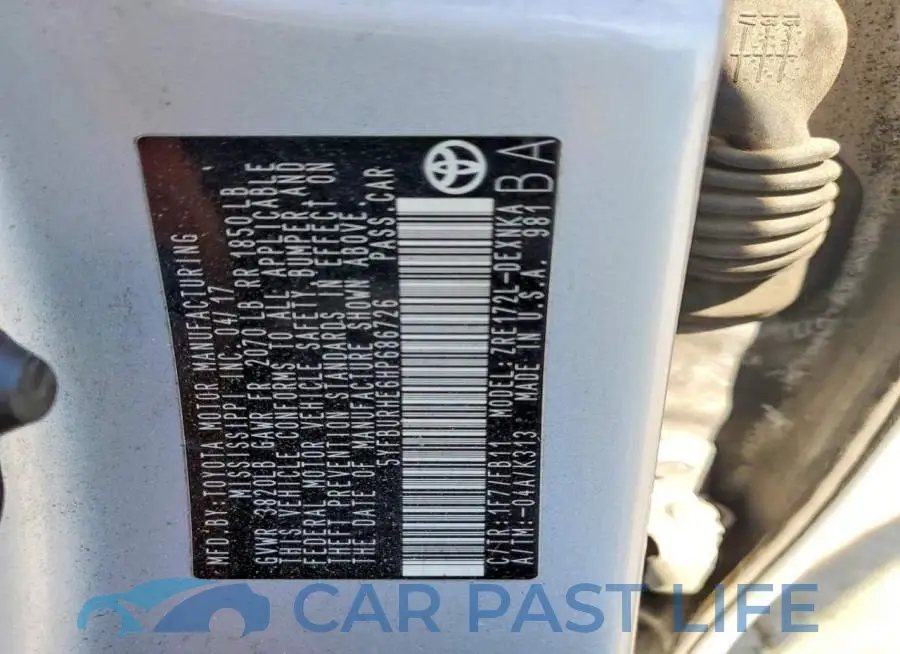 5YFBURHE6HP686726# 12