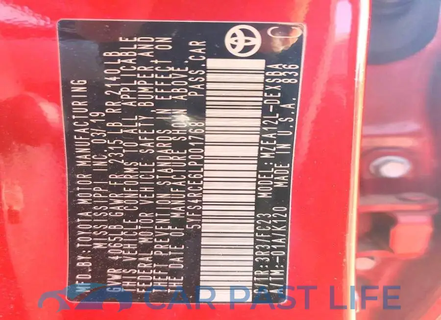5YFS4RCE6LP001768# 12