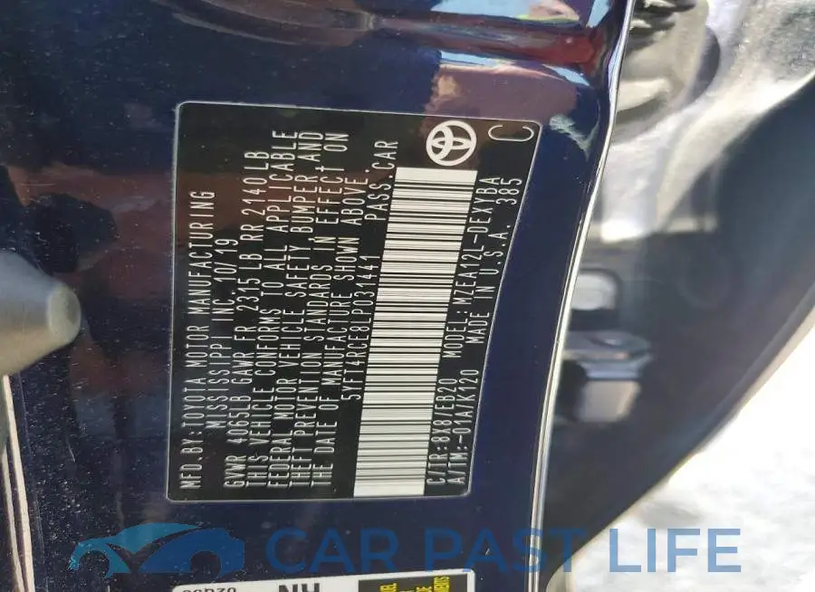 5YFT4RCE8LP031441# 13