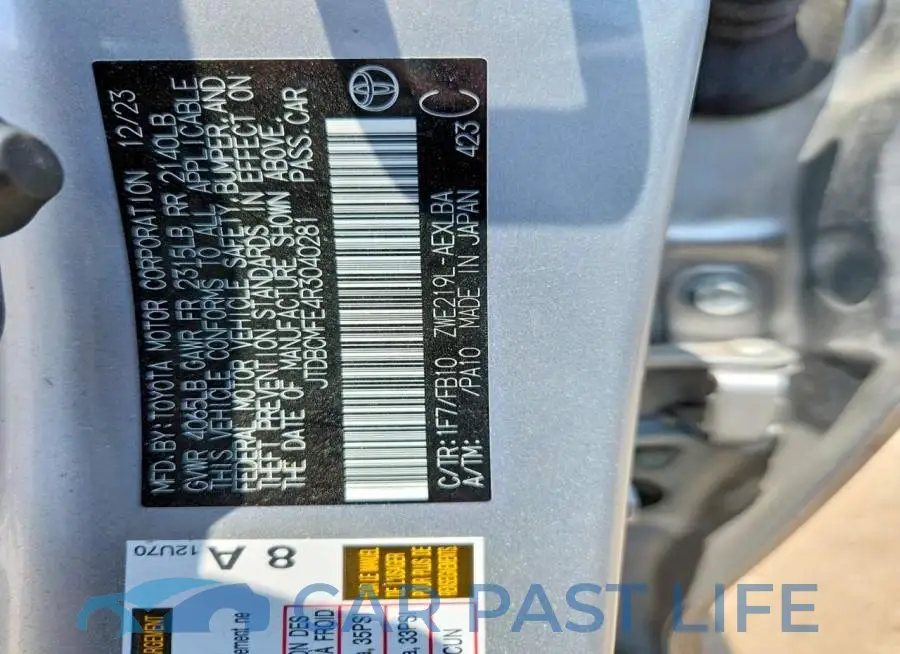 JTDBCMFE4R3040281# 12