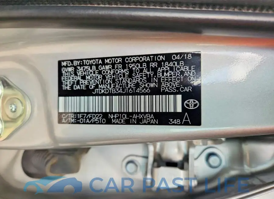JTDKDTB34J1614566# 12