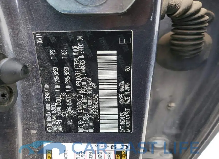 JTEBU5JR8H5435592# 12