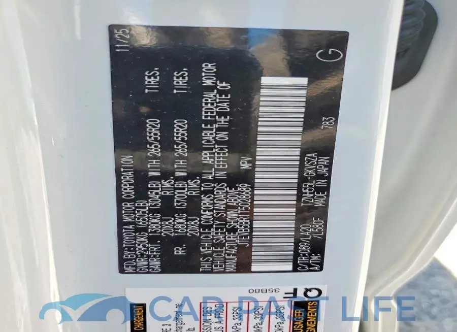 JTEVB5BR1T5028689# 13