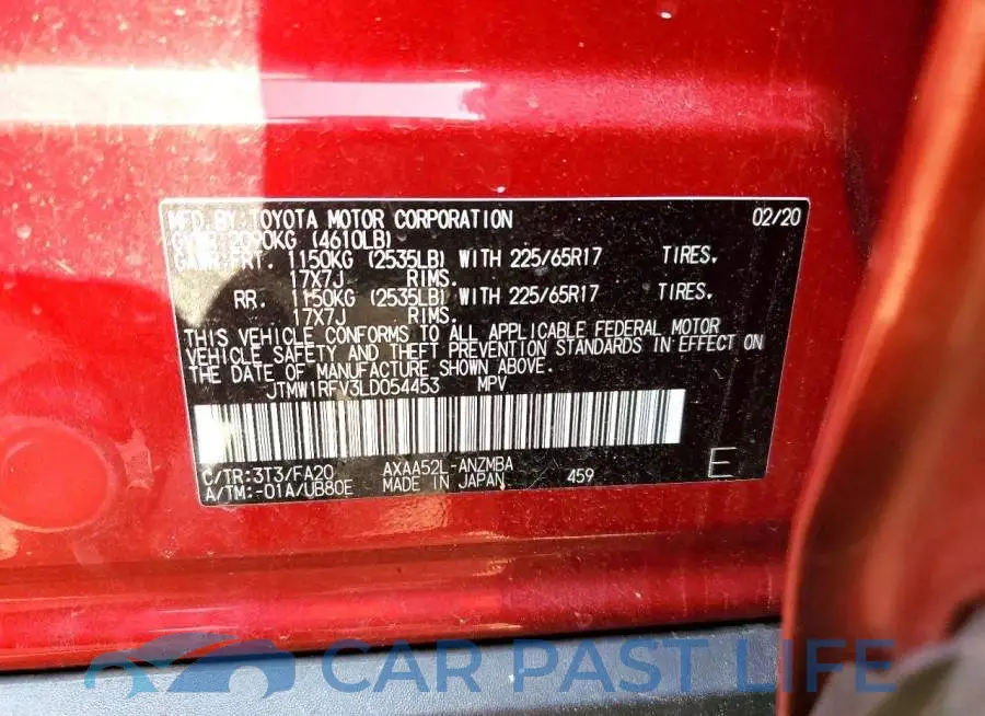 JTMW1RFV3LD054453# 12
