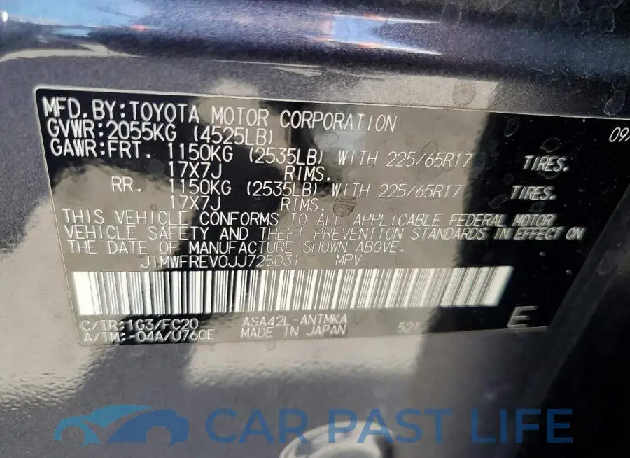 JTMWFREV0JJ725031# 13