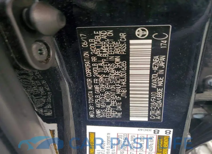 JTNB11HK8J3016265# 12