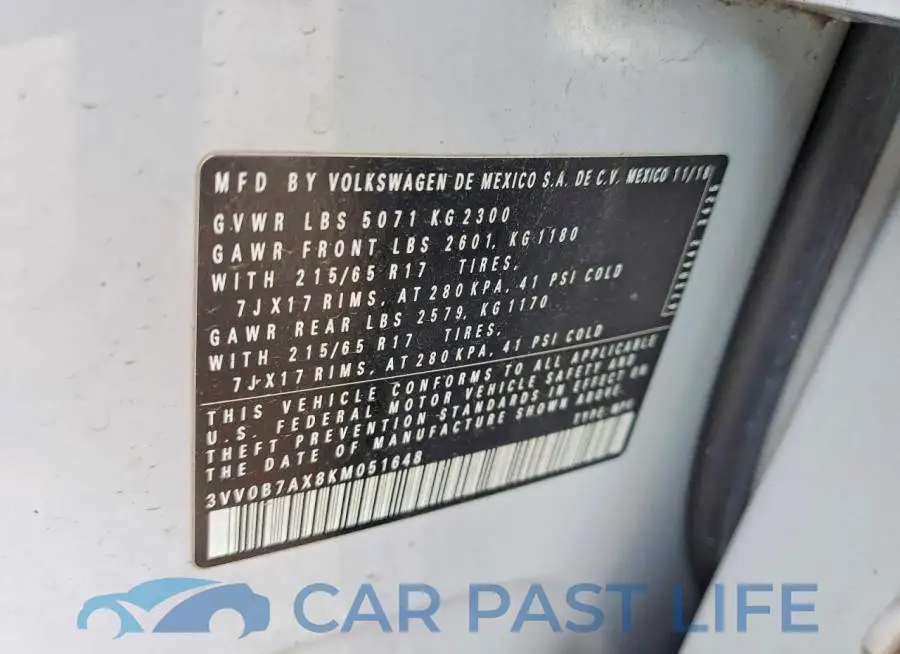 3VV0B7AX8KM051648# 13