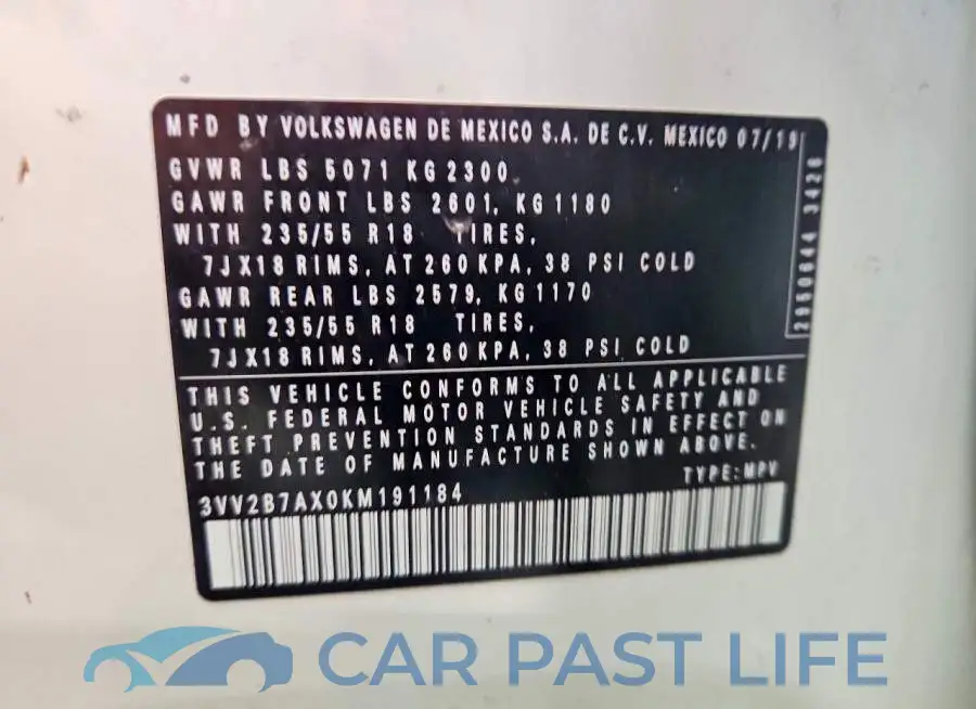 3VV2B7AX0KM191184# 13
