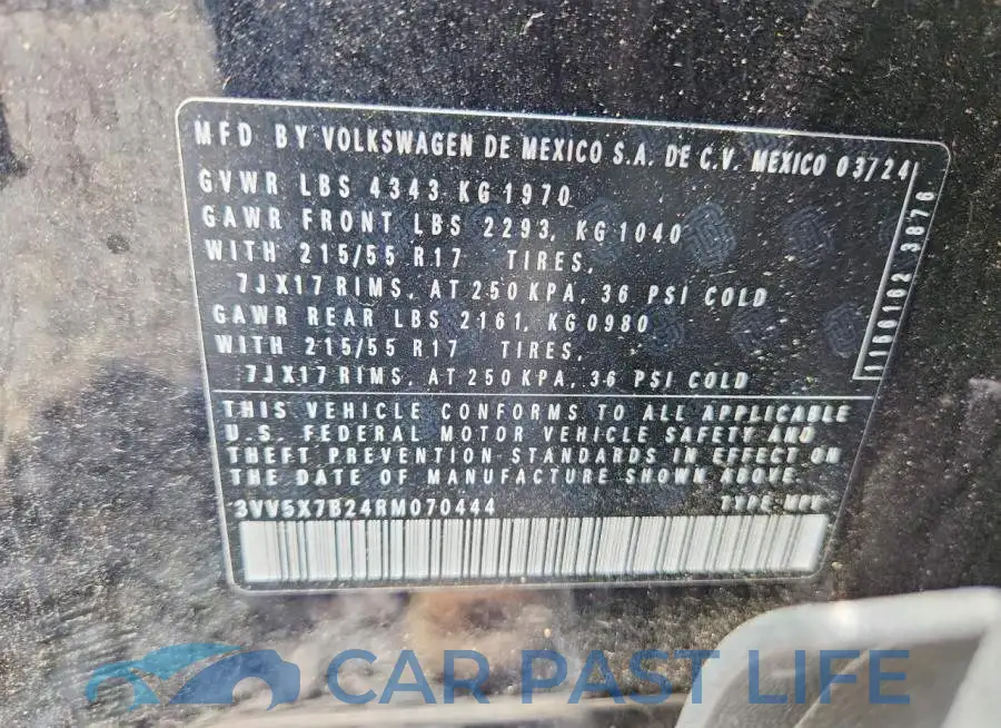 3VV5X7B24RM070444# 13