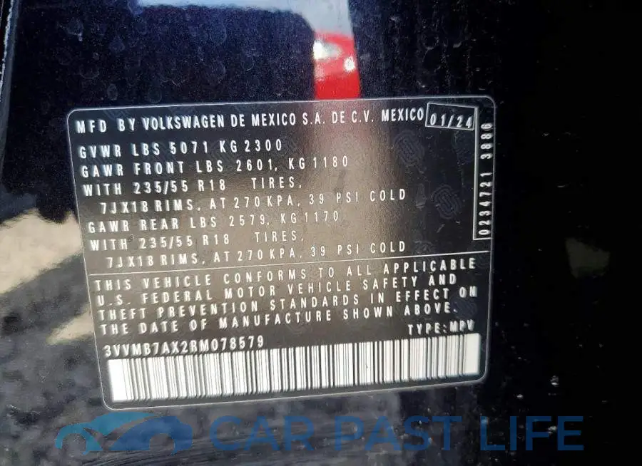 3VVMB7AX2RM078579# 13