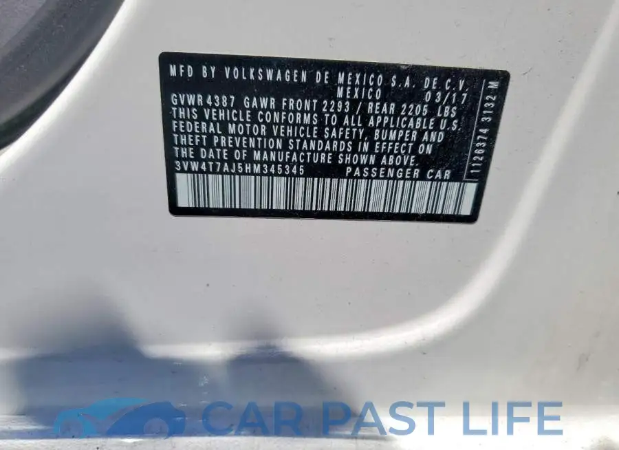 3VW4T7AJ5HM345345# 12