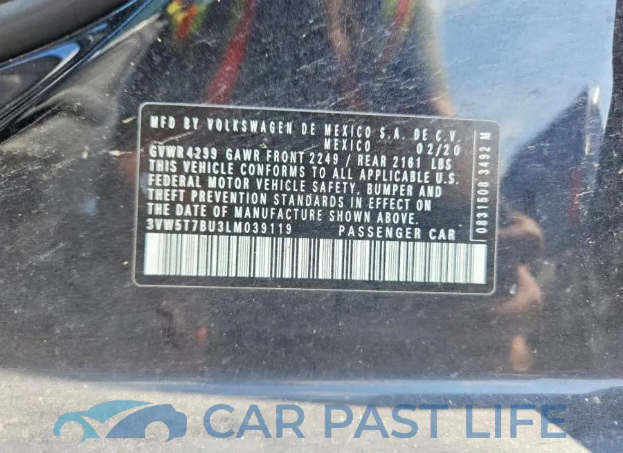 3VW5T7BU3LM039119# 12