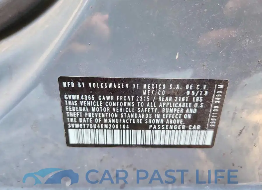 3VW6T7BU4KM209104# 13