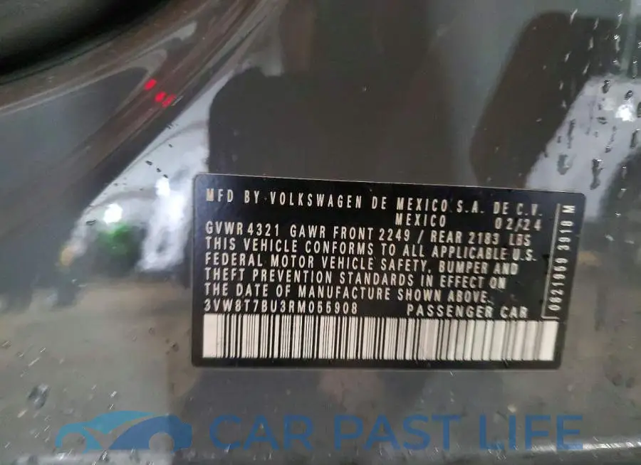 3VW8T7BU3RM055908# 12