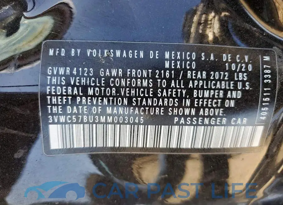 3VWC57BU3MM003045# 12