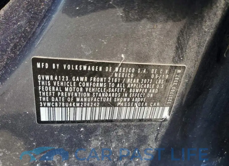 3VWCB7BU4KM206242# 13