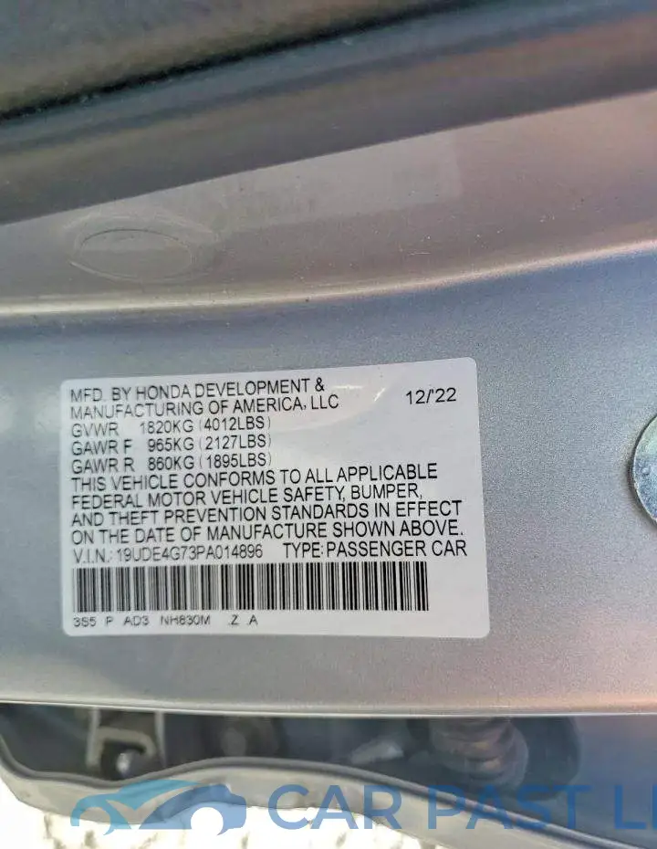 19UDE4G73PA014896# 12