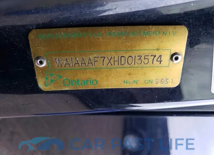 WA1AAAF7XHD013574# 13
