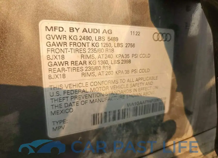 WA1GAAFY4P2061519# 12