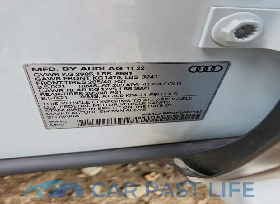 WA1LXBF74PD007152# 13