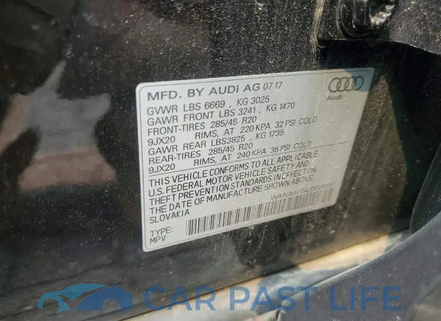 WA1VAAF74JD005557# 13