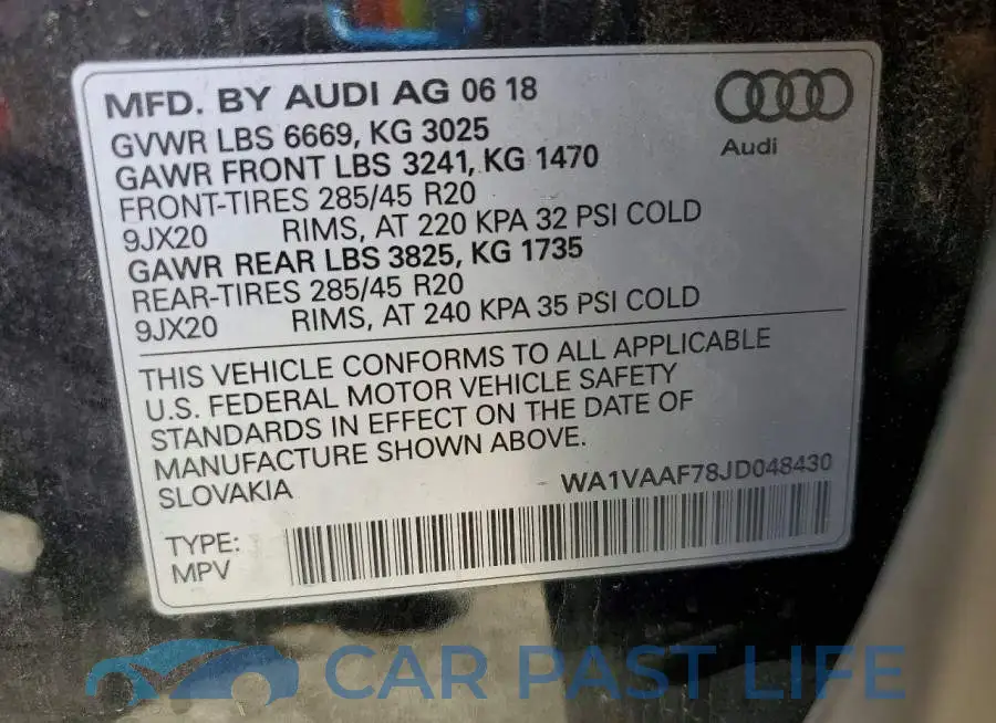 WA1VAAF78JD048430# 14