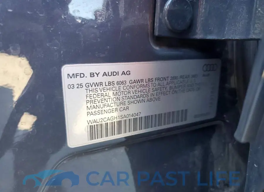 WAU2CAGH1SA014047# 12