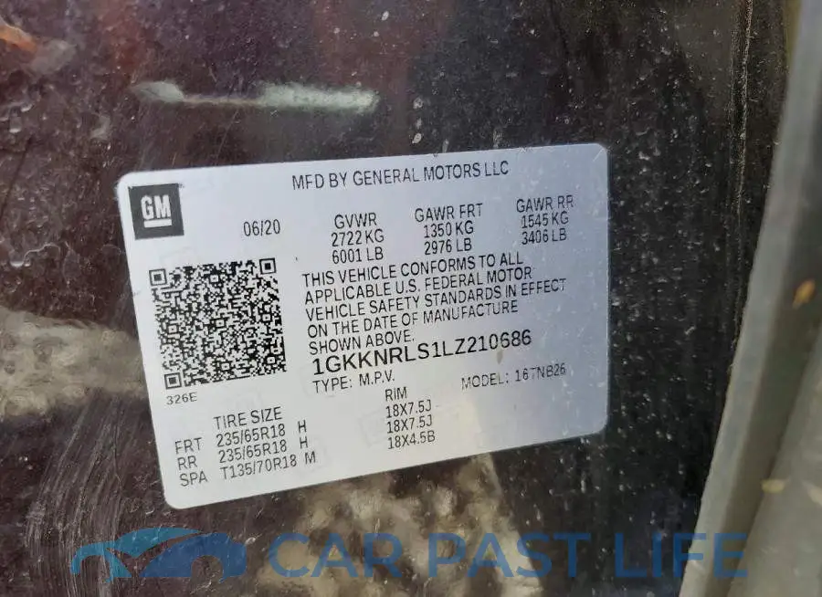 1GKKNRLS1LZ210686# 13