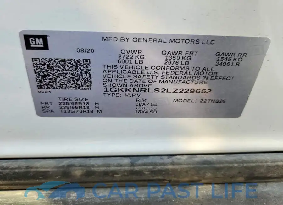 1GKKNRLS2LZ229652# 13