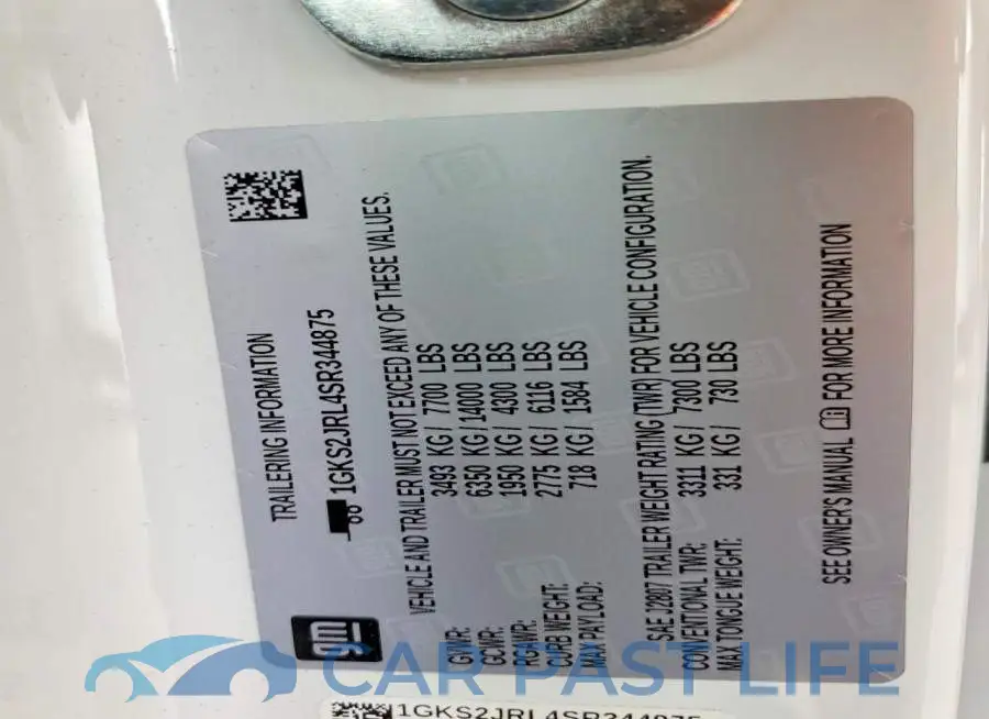 1GKS2JRL4SR344875# 14