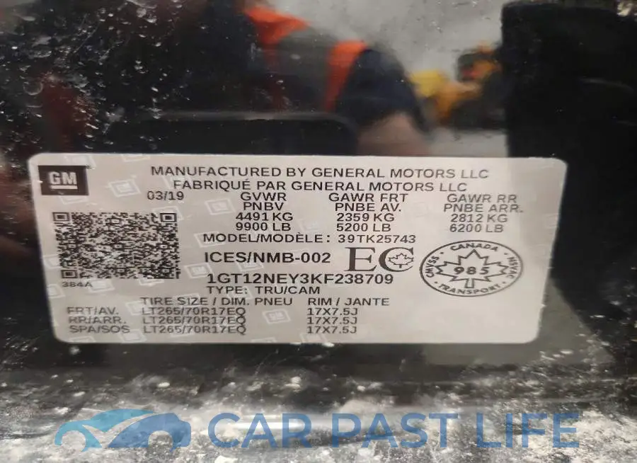 1GT12NEY3KF238709# 12