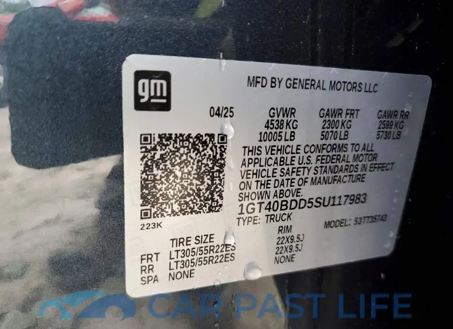 1GT40BDD5SU117983# 12