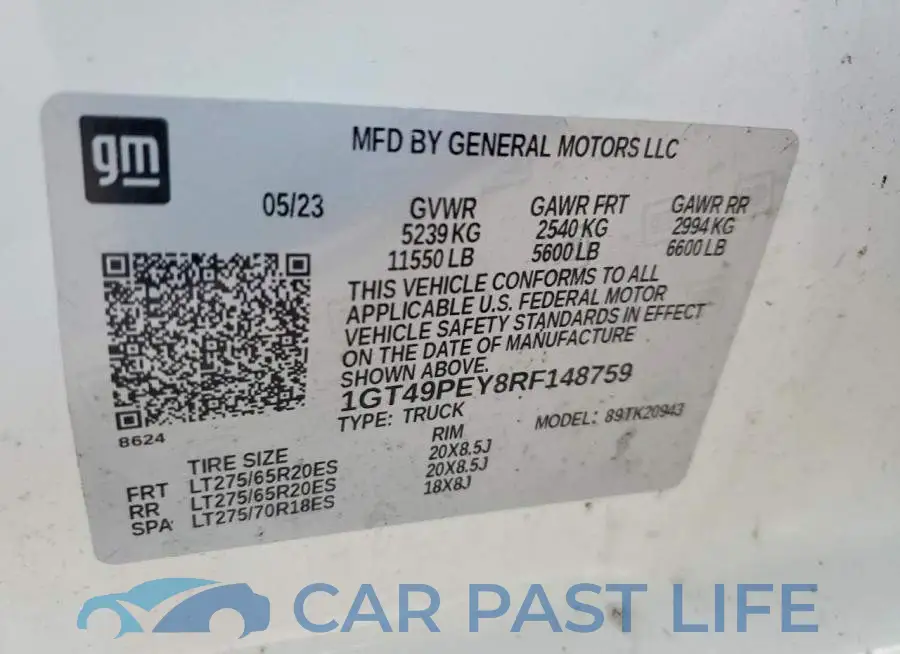 1GT49PEY8RF148759# 13