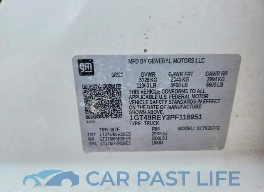 1GT49REY3PF118951# 13