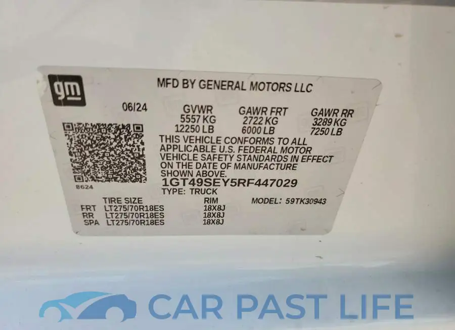 1GT49SEY5RF447029# 12