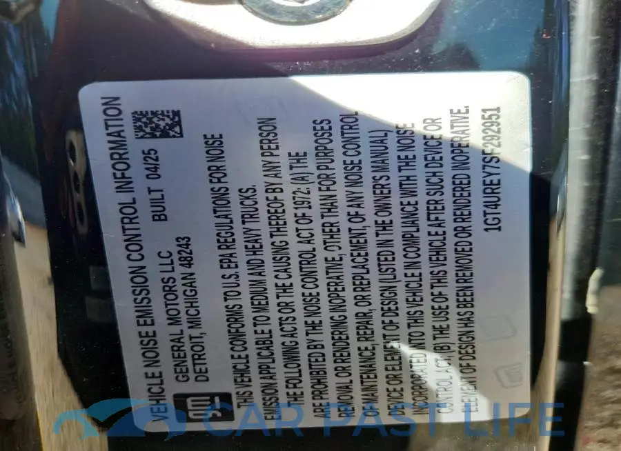 1GT4UREY7SF292951# 12