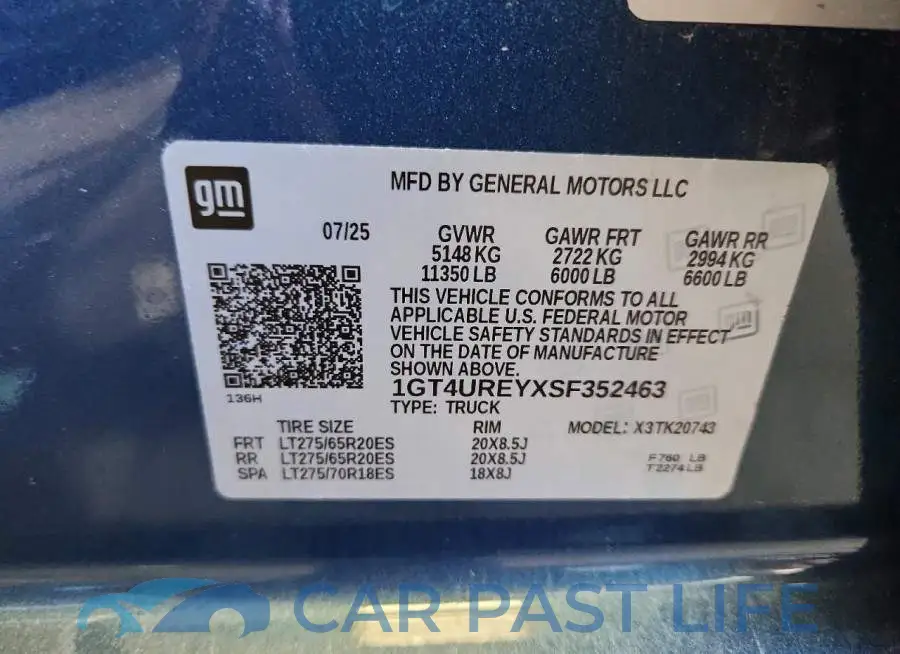 1GT4UREYXSF352463# 13