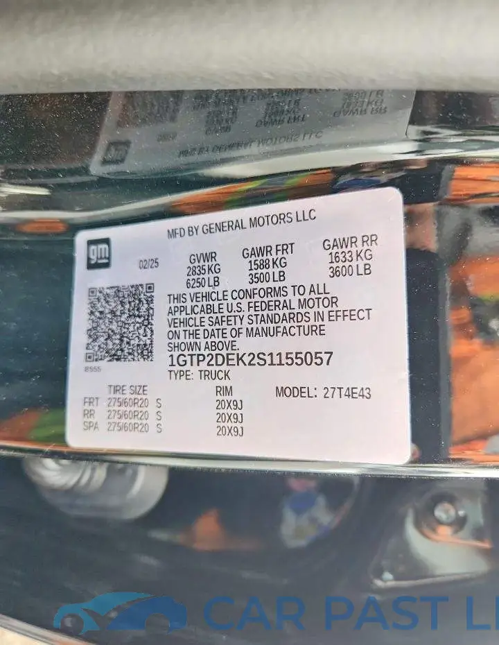 1GTP2DEK2S1155057# 12