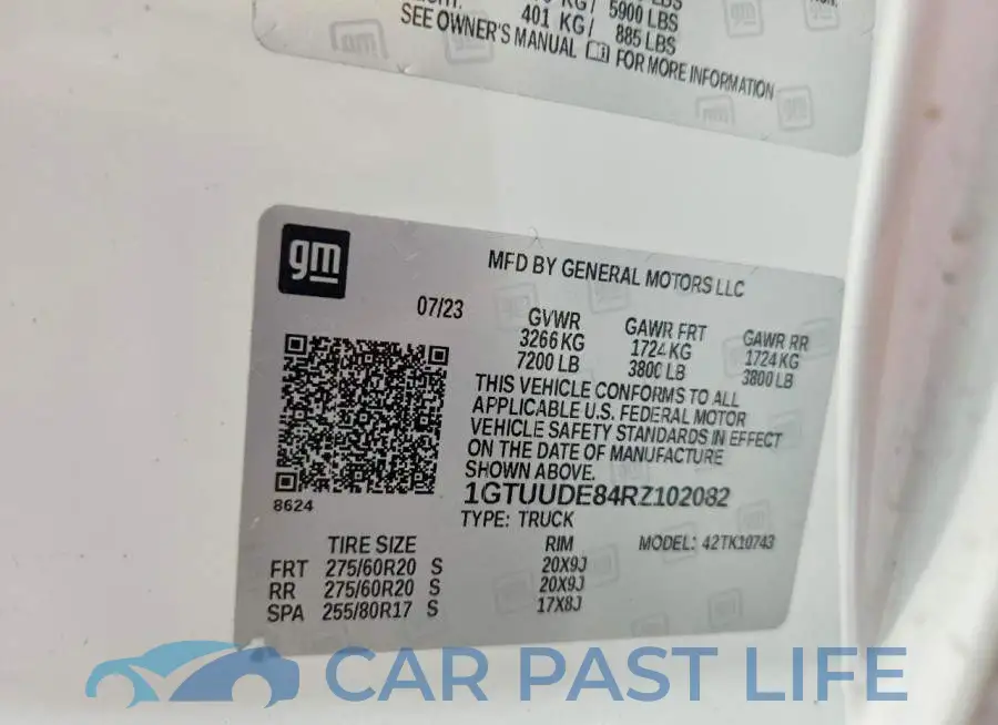 1GTUUDE84RZ102082# 12