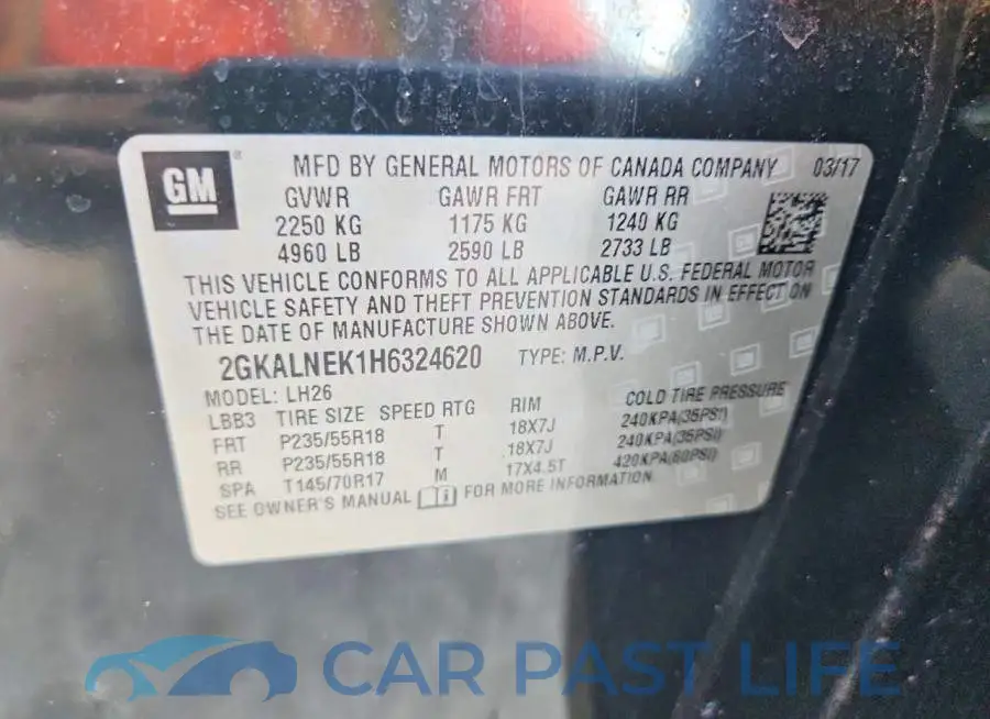 2GKALNEK1H6324620# 13